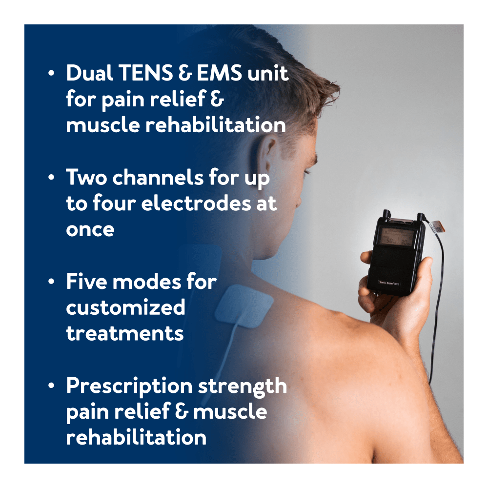 Roscoe Medical Tens Unit and EMS Muscle Stimulator - OTC Tens Machine for Back Pain Relief, Lower Back Pain Relief, Neck Pain, or Sciatica Pain