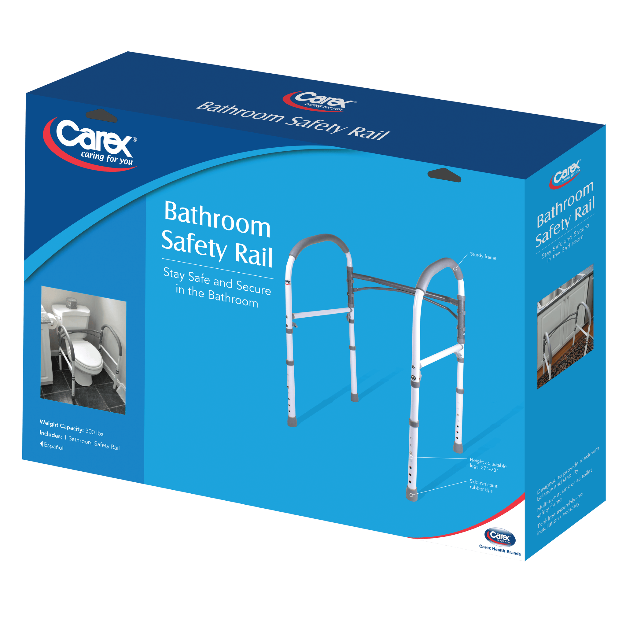 Carex Bathroom Safety Rail - Carex Health Brands