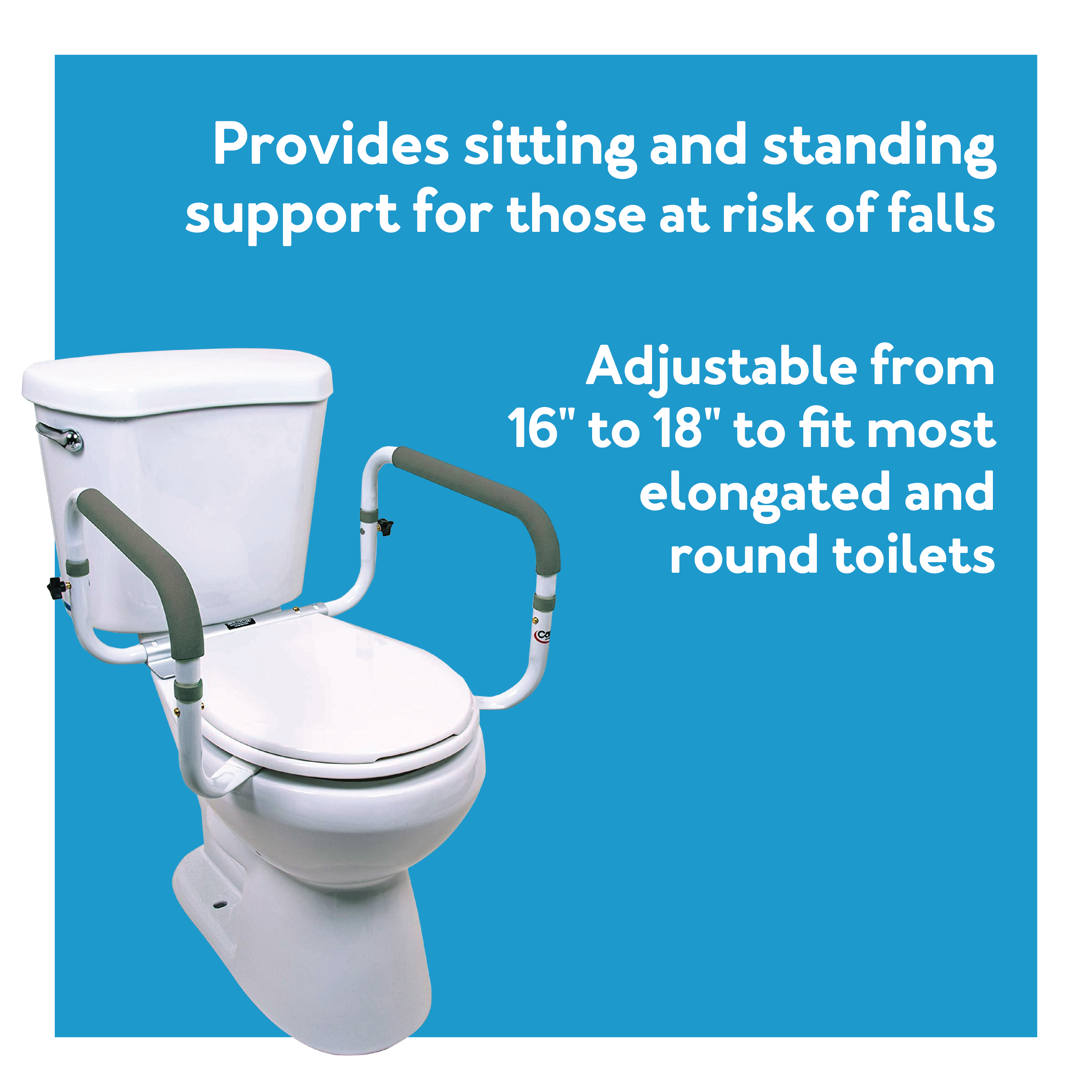 Carex Toilet Support Rail - Carex Health Brands