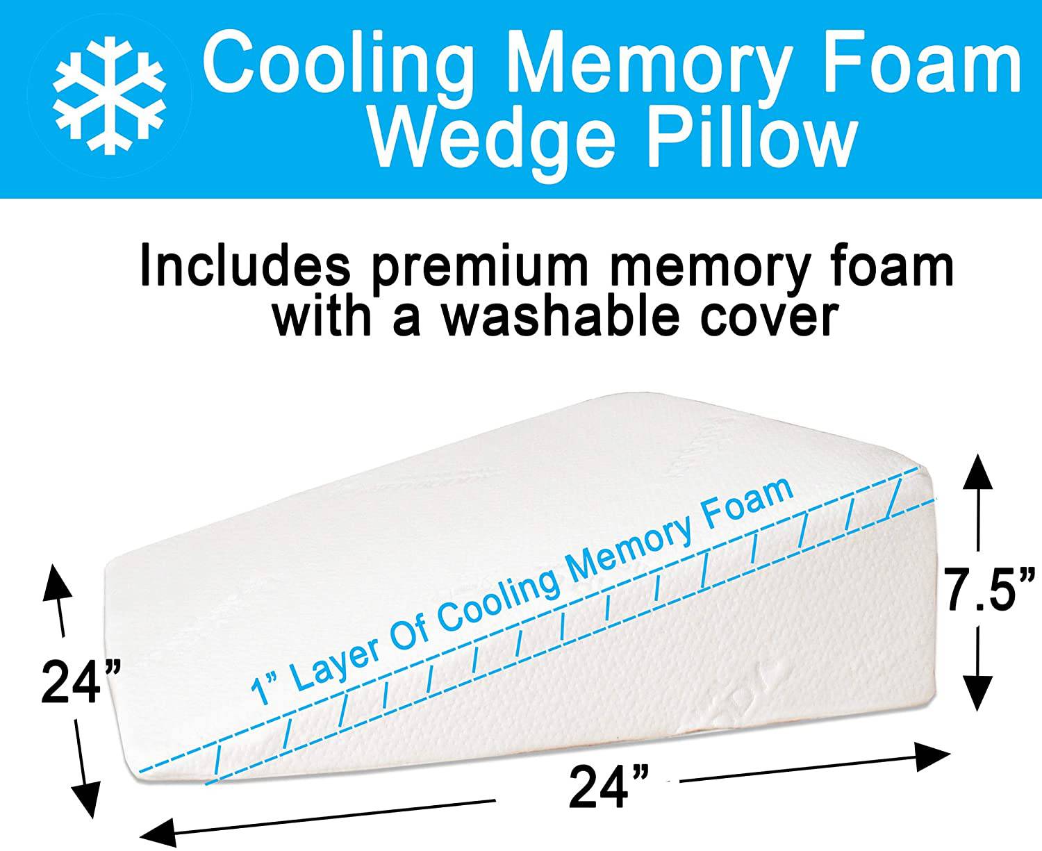 Memory P.F. Memory Foam Wedge Cushion