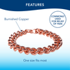 Apex Copper Bracelet, Wide Link - Carex Health Brands