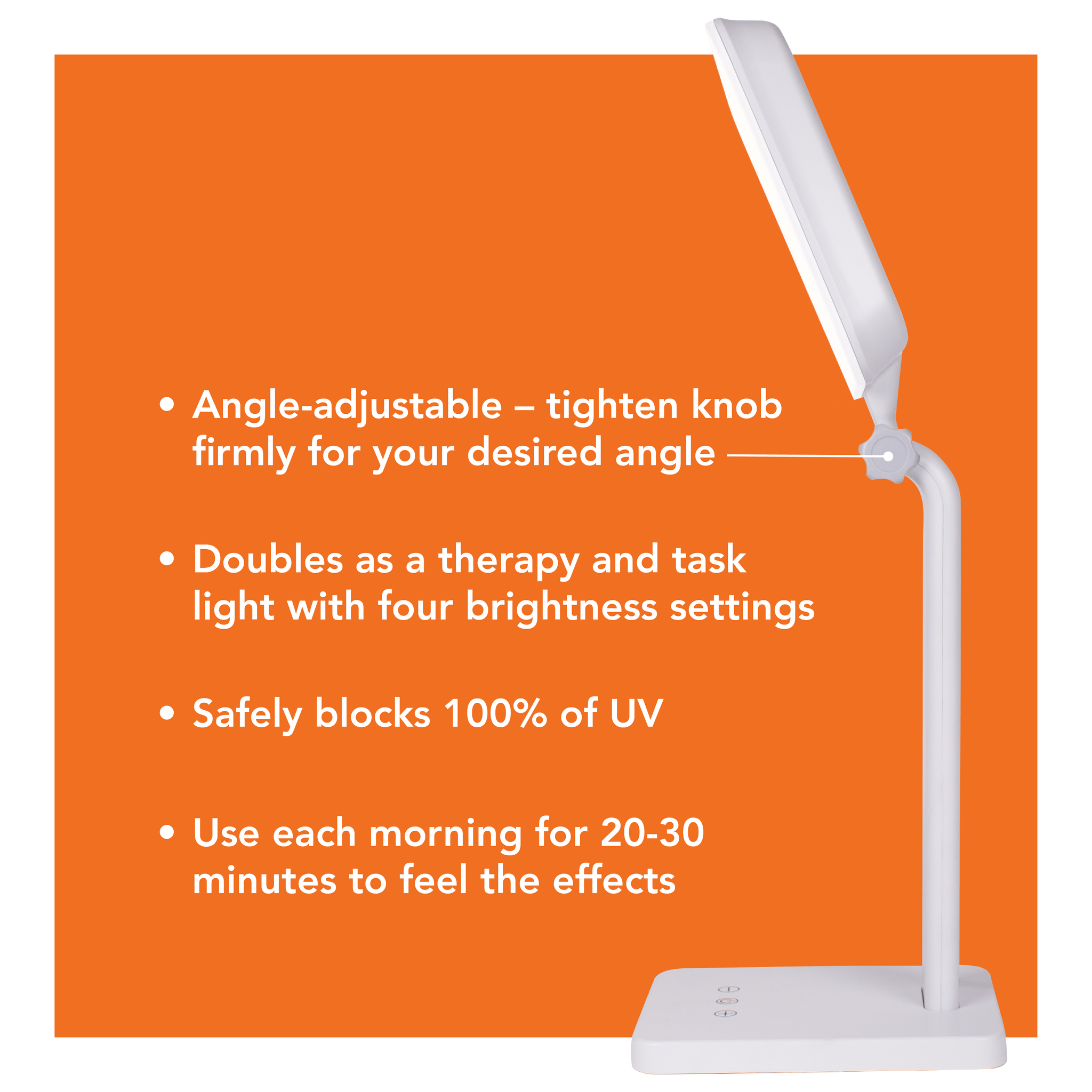 TheraLite Aura 10,000 LUX Mood & Energy Enhancing Light Therapy Lamp - Carex Health Brands