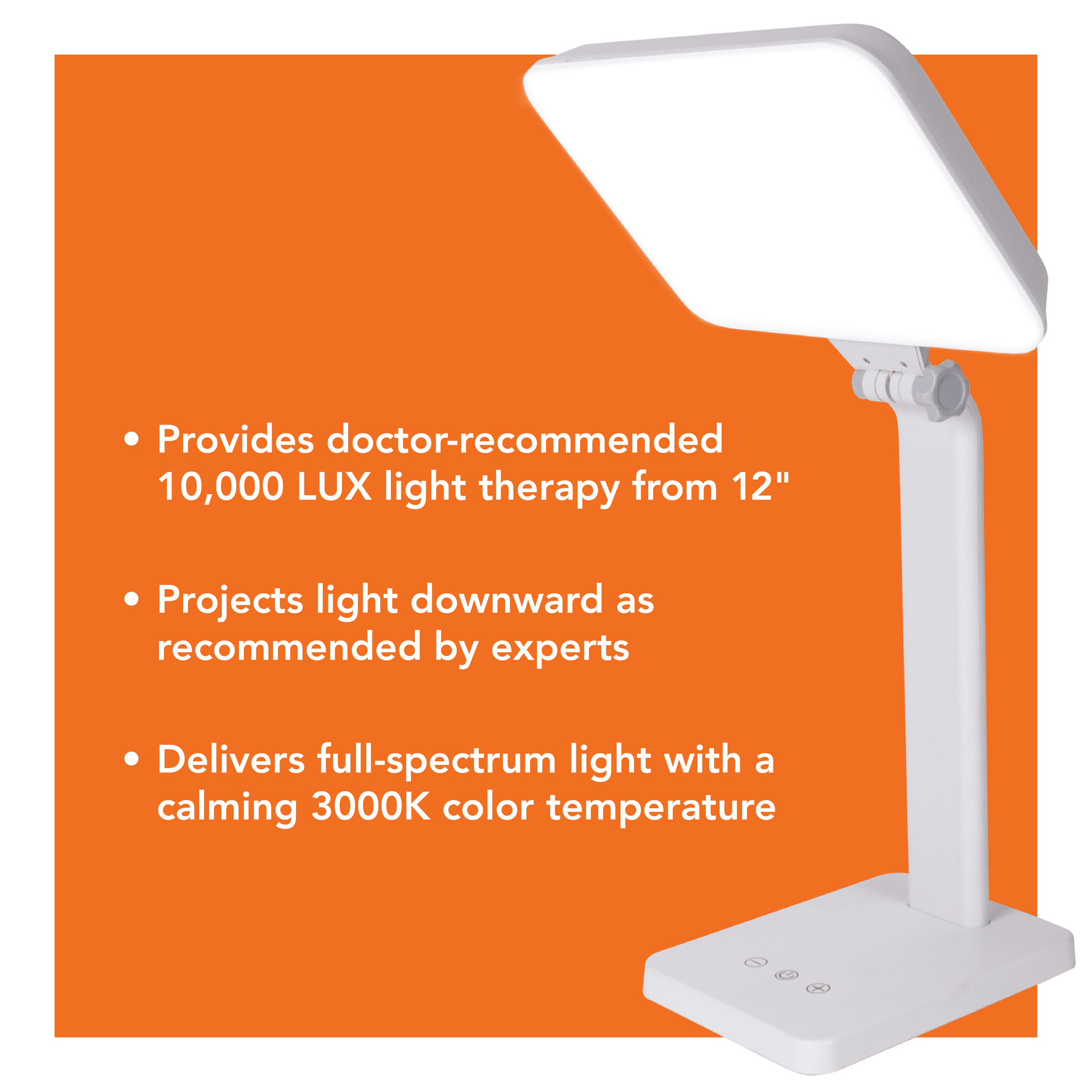 TheraLite Aura 10,000 LUX Mood & Energy Enhancing Light Therapy Lamp - Carex Health Brands