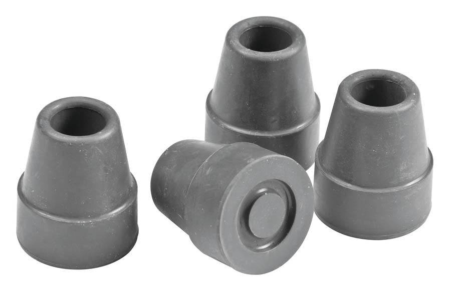 Carex Gray Rubber Cane Tips 5/8" 4 pack