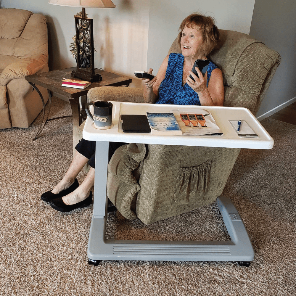 Adjustable C Shape Non Tilt Overbed Table Wheels Serving Silsbee TX by Carex — photo 6 of 6 Adjustable C Shape Non Tilt Overbed Table Wheels Serving Silsbee TX by Carex — photo 6 of 6