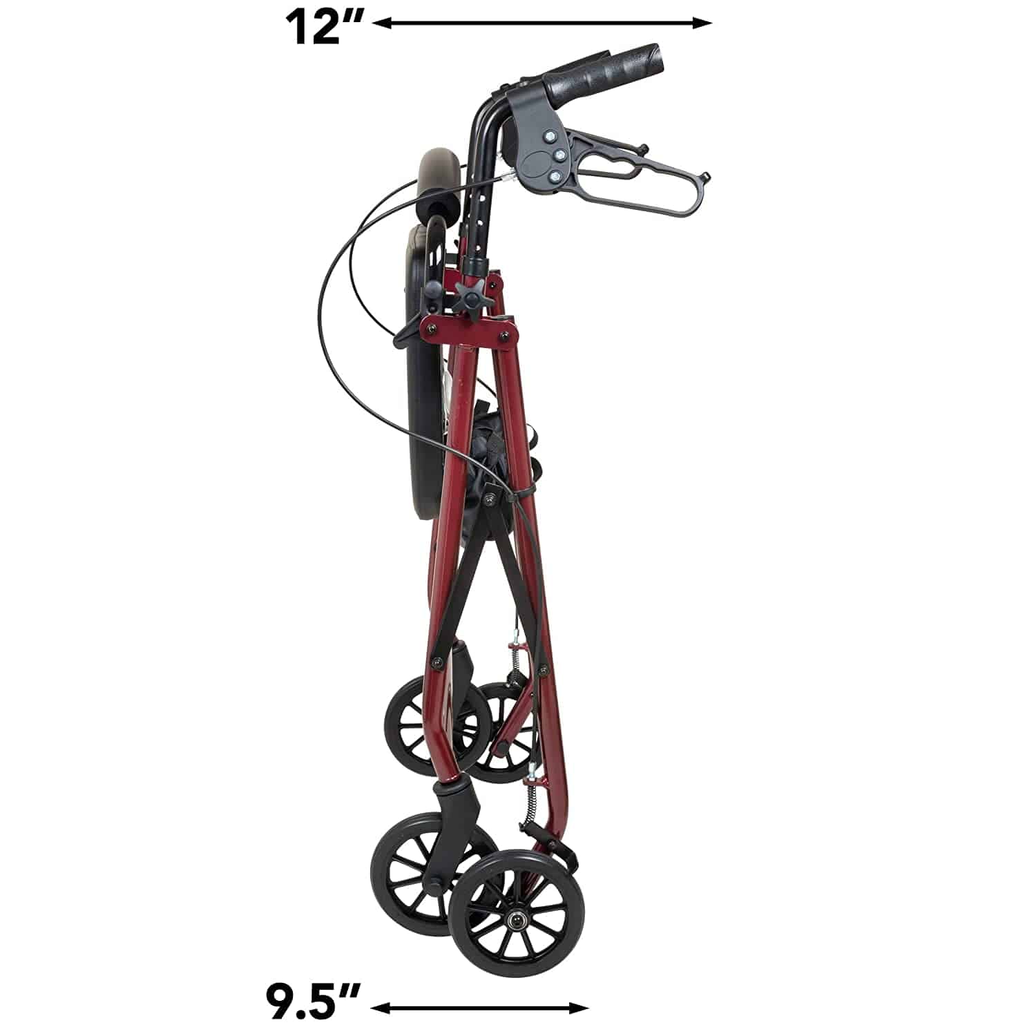 ProBasics Aluminum Rollator with 6-inch Wheels, 300 lb Weight Capacity - Carex Health Brands
