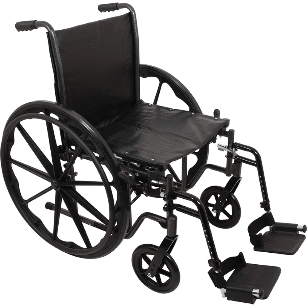 ProBasics K2 Wheelchair with Flip-back Arms and Hemi-Height Position - Carex Health Brands