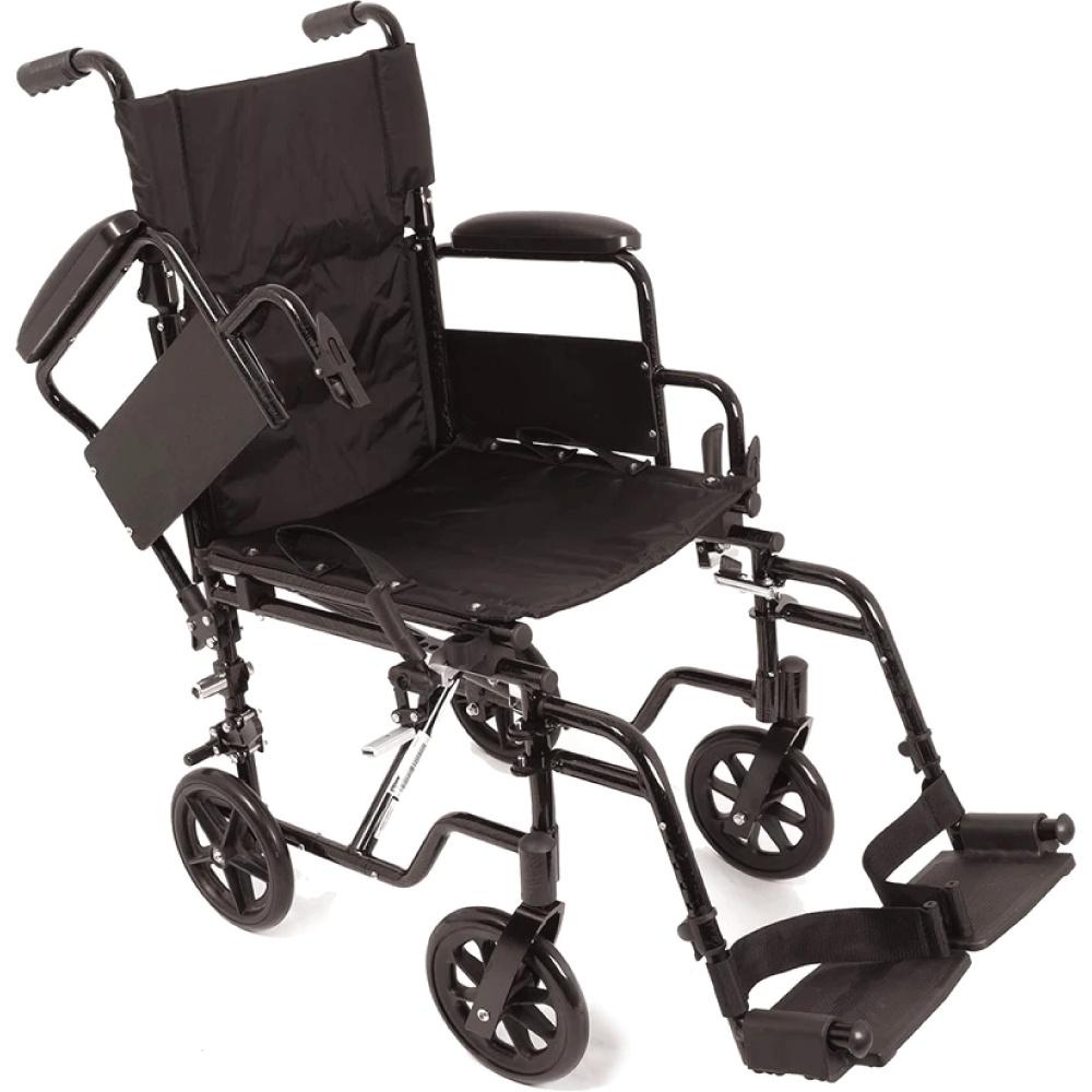 ProBasics K4 Transformer Wheelchair and Transport Chair with Flip-Back Desk Length Arms and Swing-Away Footrests - Carex Health Brands