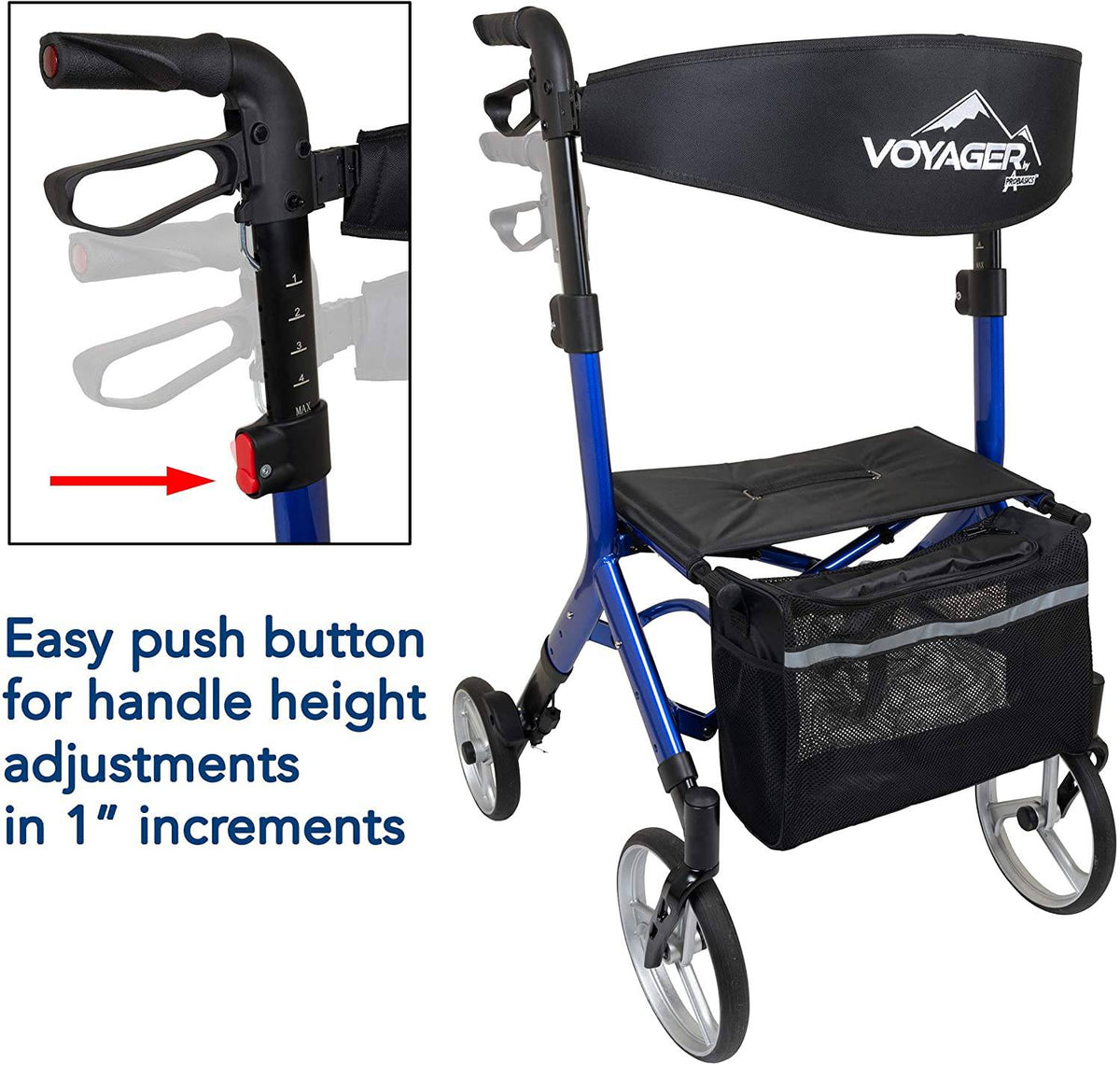 ProBasics Voyager Euro Walker with Seat Carex