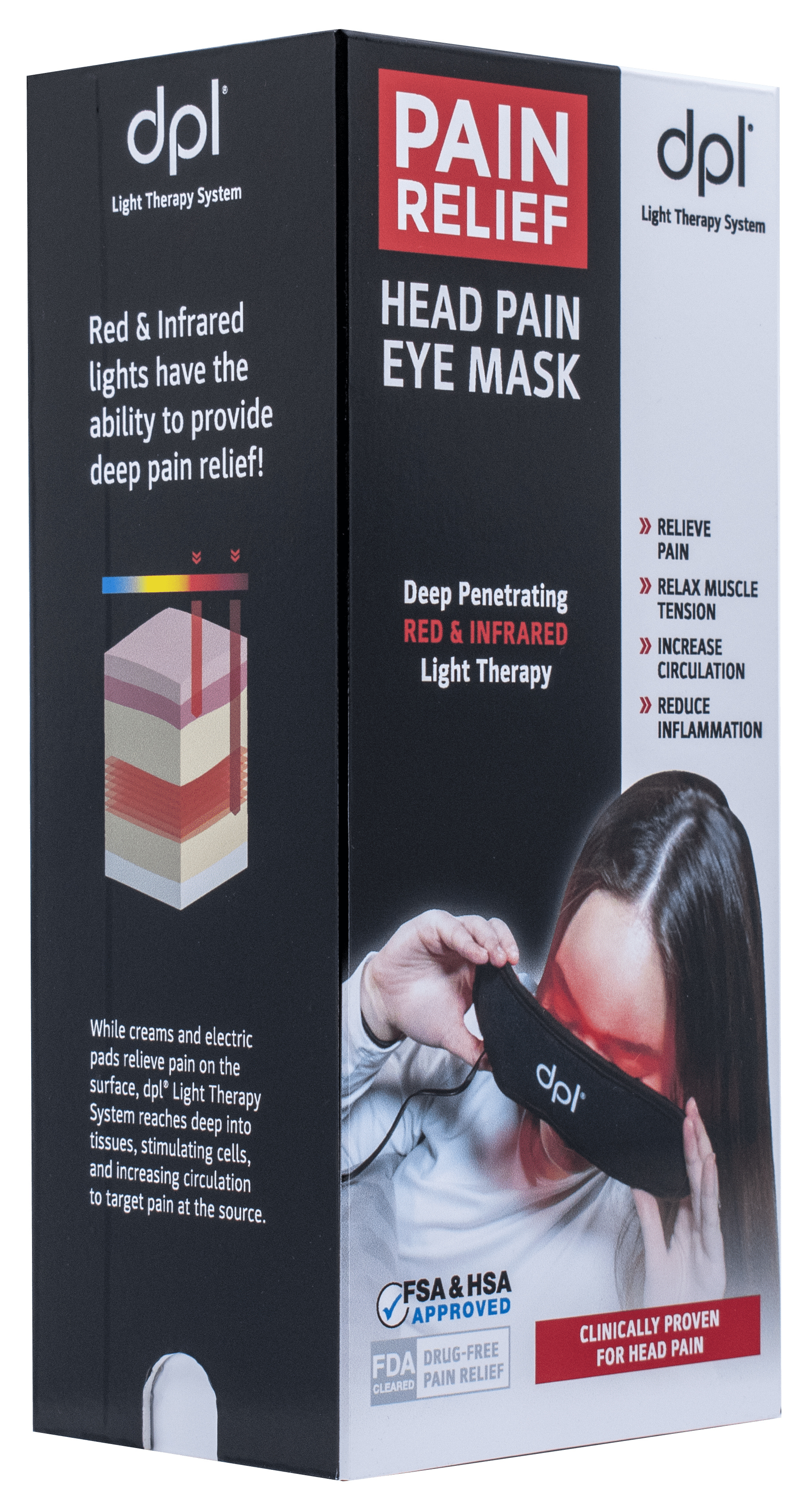 DPL Red Light Therapy Eye Mask for Pain Relief - Carex Health Brands
