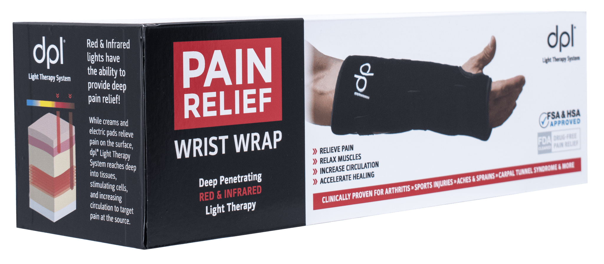 DPL Red Light Therapy Wrist Wrap - Carex Health Brands