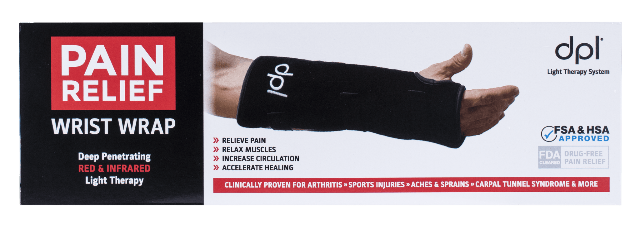 DPL Red Light Therapy Wrist Wrap - Carex Health Brands