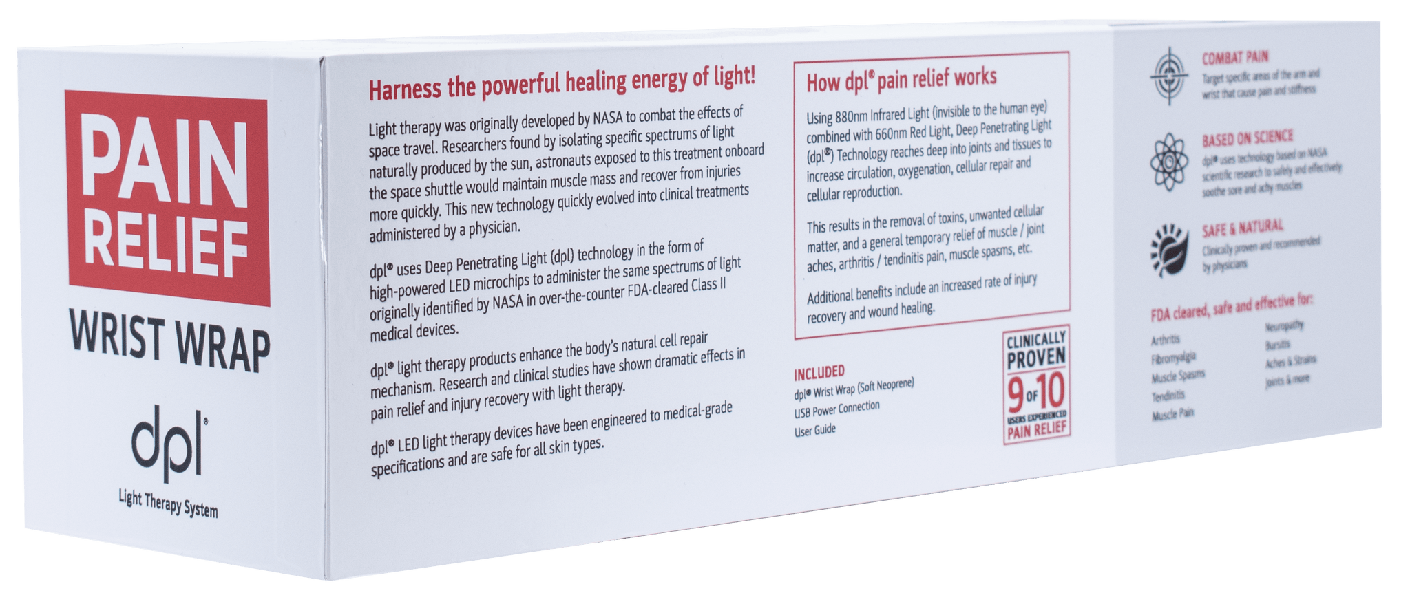 DPL Red Light Therapy Wrist Wrap - Carex Health Brands