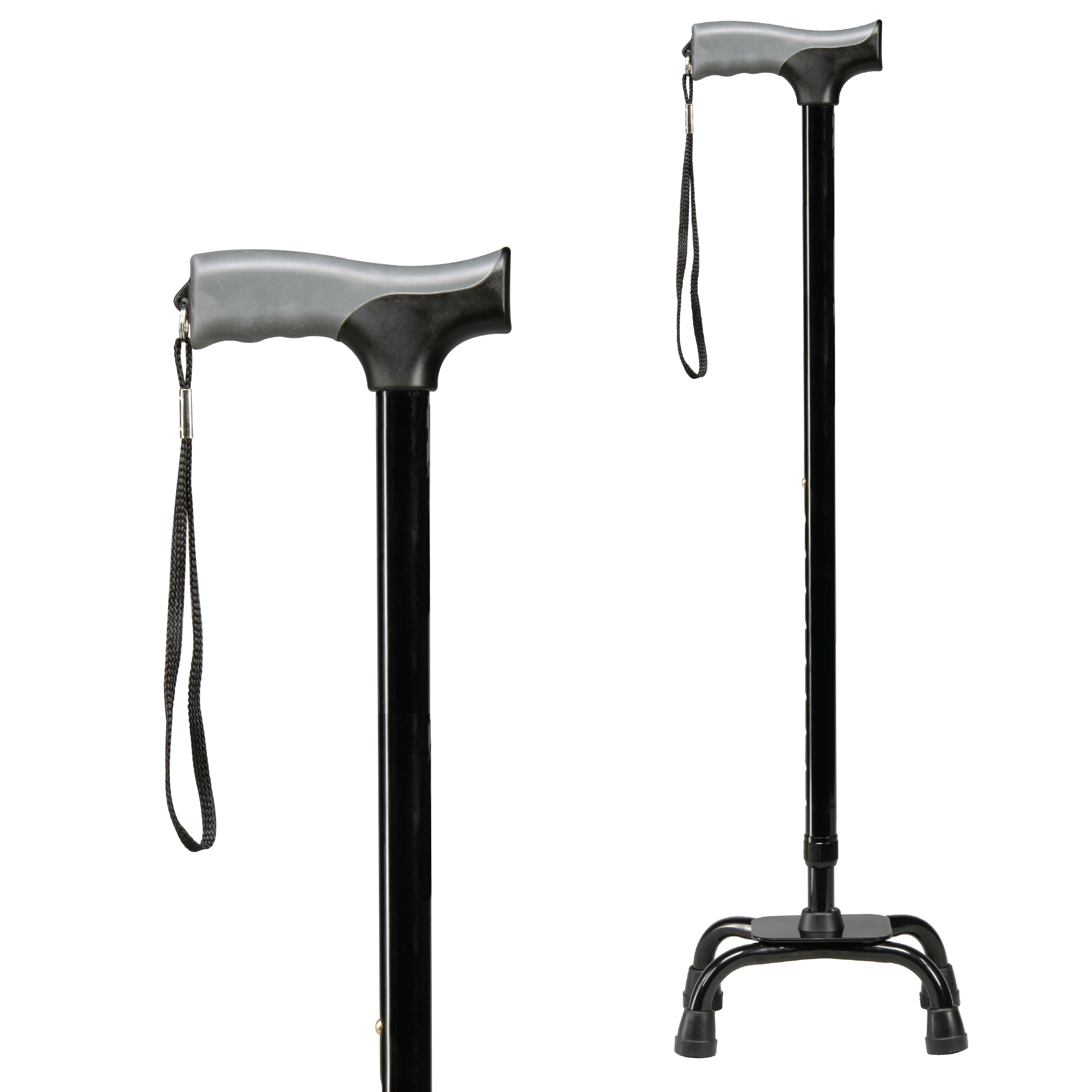 Carex Small Base Quad Cane with Soft Grip Derby Handle - Carex Health Brands