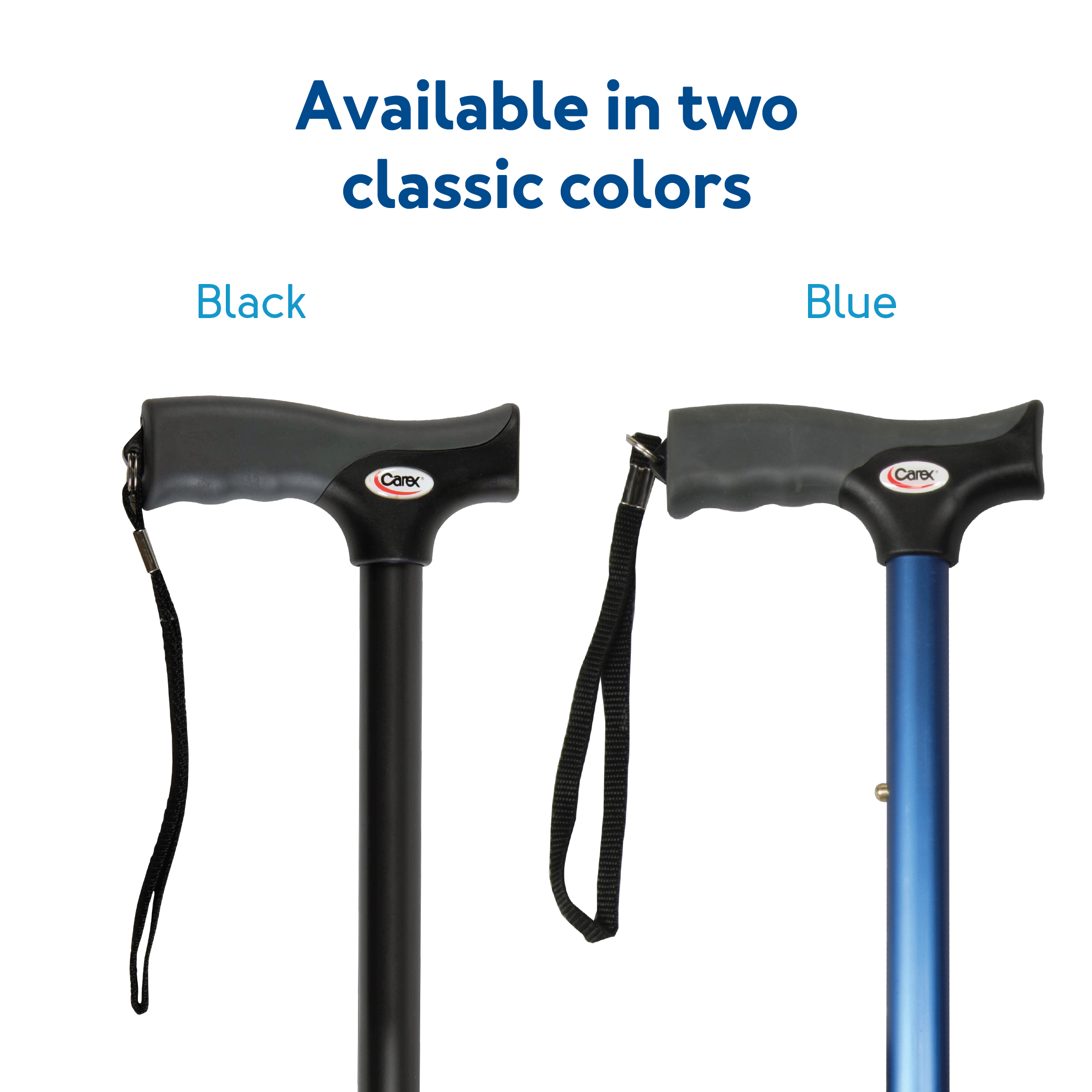Adjustable Lightweight Folding Cane with Gel Hand Grip in Blue Crackle