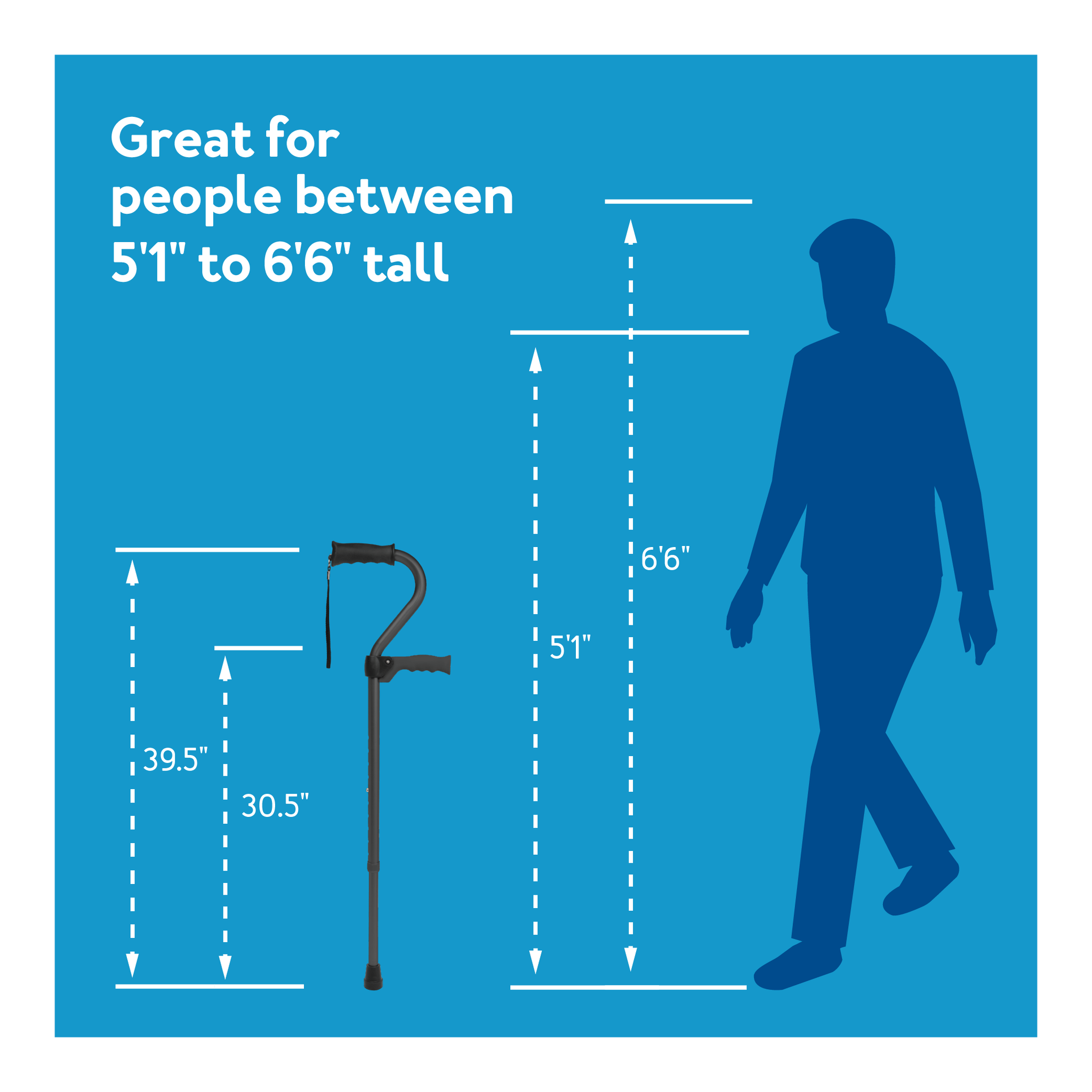 Carex Uplift Cane with Secondary Handle - Carex Health Brands