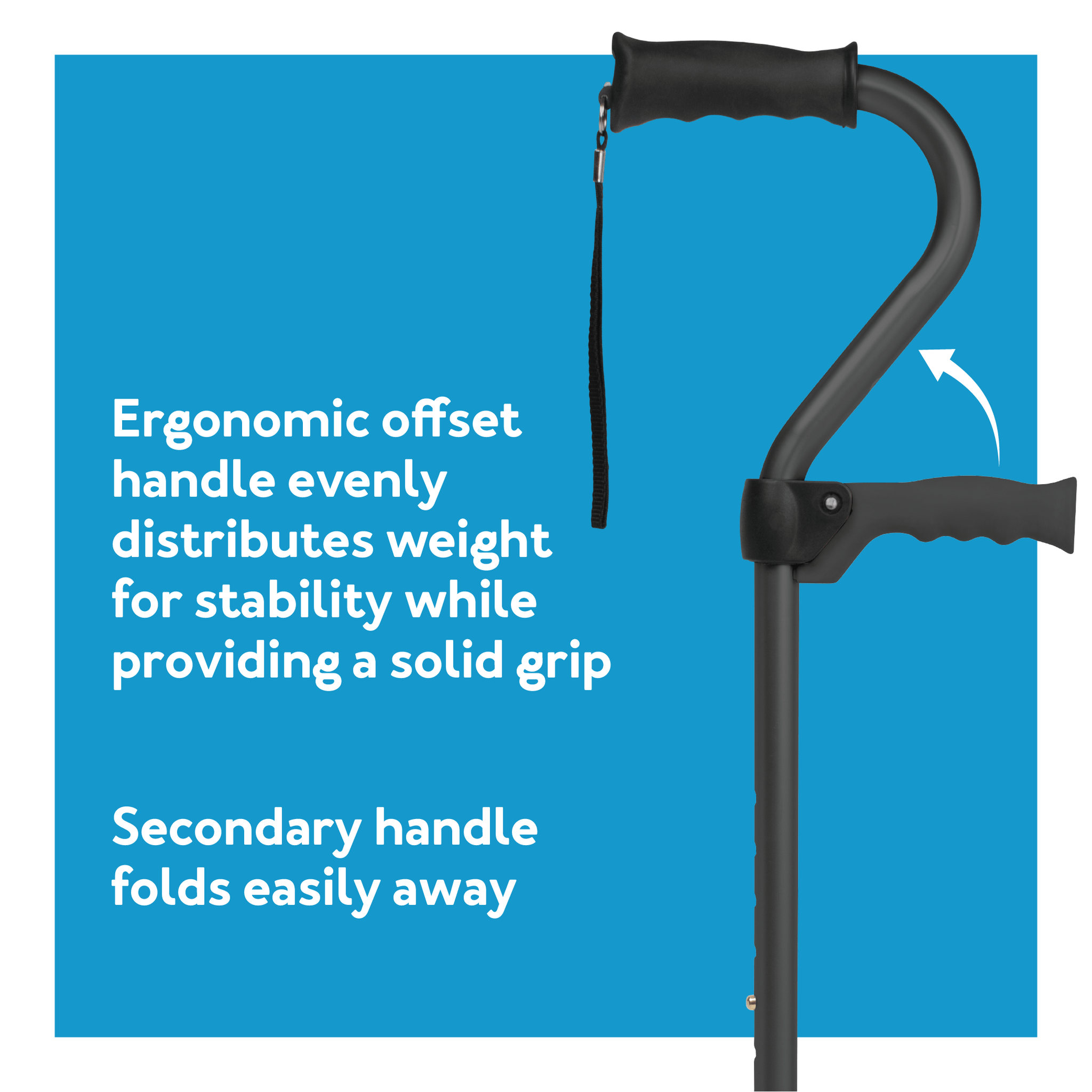 Carex Uplift Cane with Secondary Handle - Carex Health Brands
