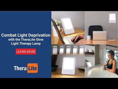 TheraLite Glow Small Light Therapy Lamp with Timer