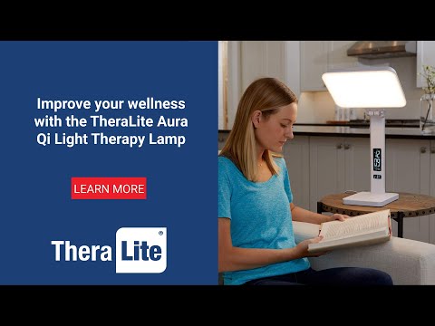 TheraLite Aura Qi Light Therapy Lamp With Alarm Clock And Phone Charger
